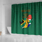 Personalised South Africa Shower Curtain African Pattern Happy Freedom Day Green Version