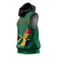 Personalised South Africa Sleeveless Hoodie African Pattern Happy Freedom Day Green Version - African Pride