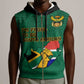 Personalised South Africa Sleeveless Zip Hoodie African Pattern Happy Freedom Day Green Version - African Pride
