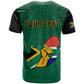 Personalised South Africa T shirt African Pattern Happy Freedom Day Green Version