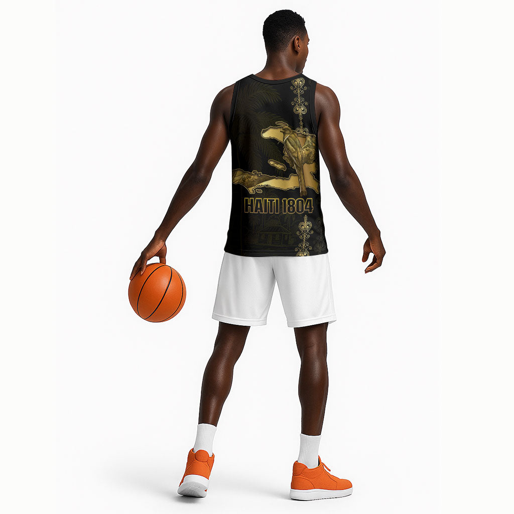 Afro-Haitians Ayiti Cherie Basketball Jersey Haiti Map Kanson Wouj Veve Vodou
