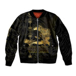 Afro-Haitians Ayiti Cherie Bomber Jacket Haiti Map Kanson Wouj Veve Vodou