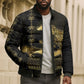 Afro-Haitians Ayiti Cherie Bomber Puffer Jacket Haiti Map Kanson Wouj Veve Vodou