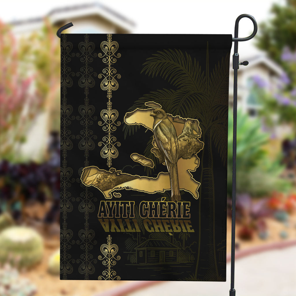 Afro-Haitians Ayiti Cherie Garden Flag Haiti Map Kanson Wouj Veve Vodou