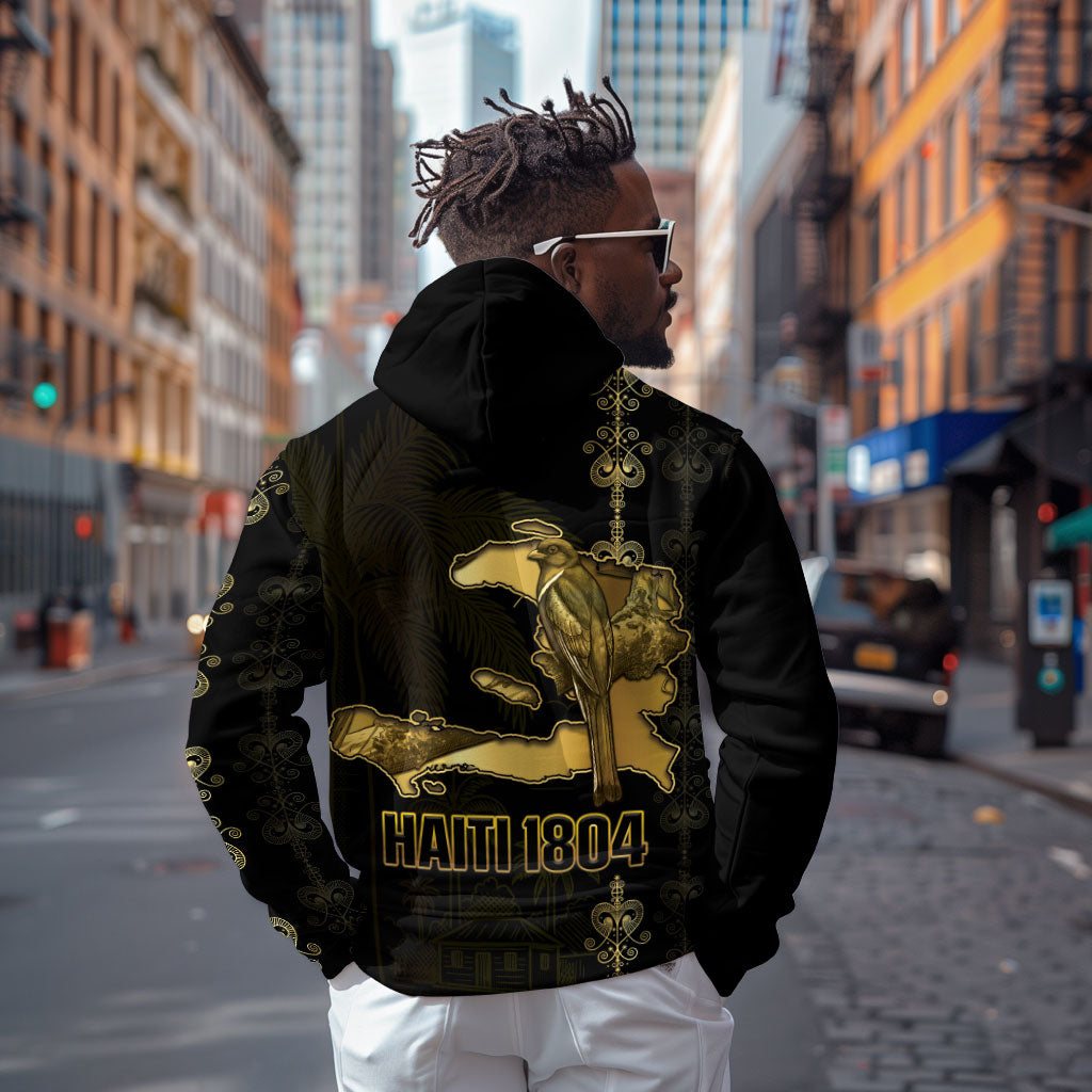 Afro-Haitians Ayiti Cherie Hoodie Haiti Map Kanson Wouj Veve Vodou
