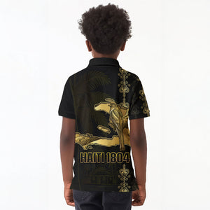 Afro-Haitians Ayiti Cherie Kid Polo Shirt Haiti Map Kanson Wouj Veve Vodou