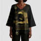 Afro-Haitians Ayiti Cherie Kimono Sleeve Blouse Haiti Map Kanson Wouj Veve Vodou