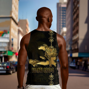 Afro-Haitians Ayiti Cherie Men Tank Top Haiti Map Kanson Wouj Veve Vodou