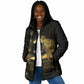 Afro-Haitians Ayiti Cherie Padded Jacket Haiti Map Kanson Wouj Veve Vodou