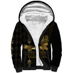 Afro-Haitians Ayiti Cherie Sherpa Hoodie Haiti Map Kanson Wouj Veve Vodou