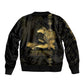 Afro-Haitians Ayiti Cherie Sleeve Zip Bomber Jacket Haiti Map Kanson Wouj Veve Vodou