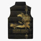 Afro-Haitians Ayiti Cherie Sleeveless Puffer Jacket Haiti Map Kanson Wouj Veve Vodou
