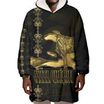 Afro-Haitians Ayiti Cherie Wearable Blanket Hoodie Haiti Map Kanson Wouj Veve Vodou