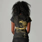 Afro-Haitians Ayiti Cherie Women V-Neck T-Shirt Haiti Map Kanson Wouj Veve Vodou