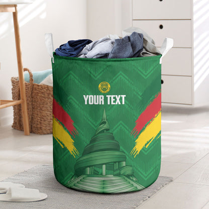 Cameroon Football Custom Laundry Basket Reunification Monument Les Lionnes Indomptables