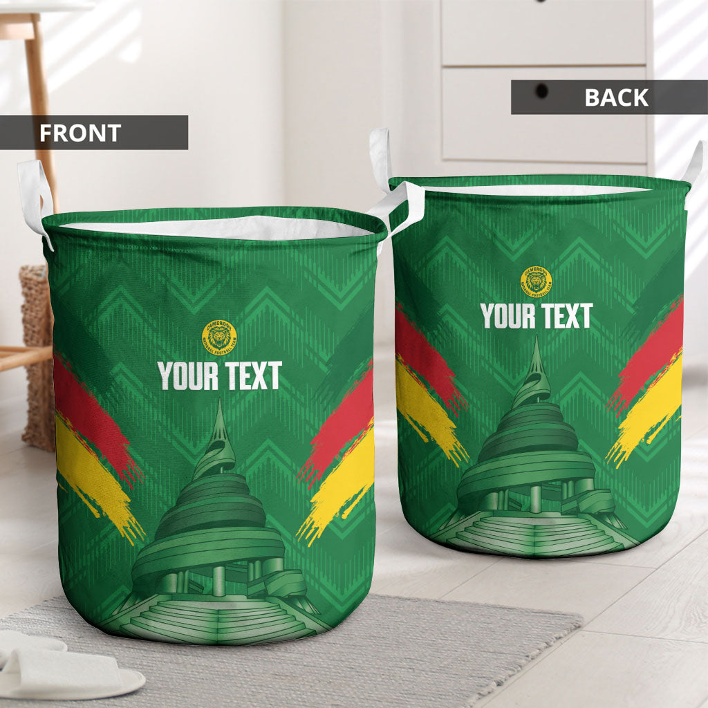 Cameroon Football Custom Laundry Basket Reunification Monument Les Lionnes Indomptables