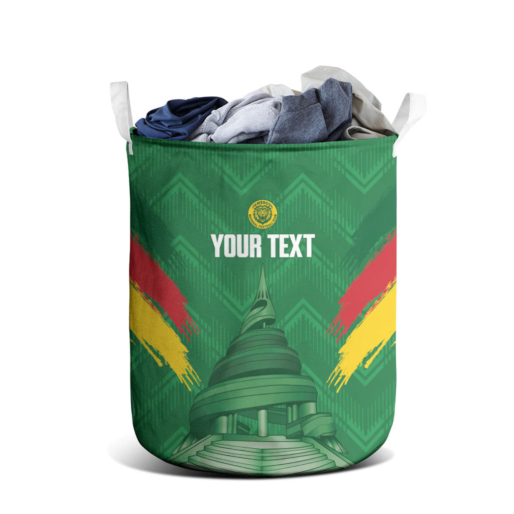 Cameroon Football Custom Laundry Basket Reunification Monument Les Lionnes Indomptables