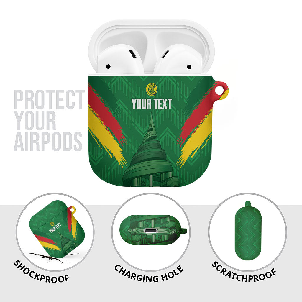 Cameroon Football Custom AirPods Case Reunification Monument Les Lionnes Indomptables