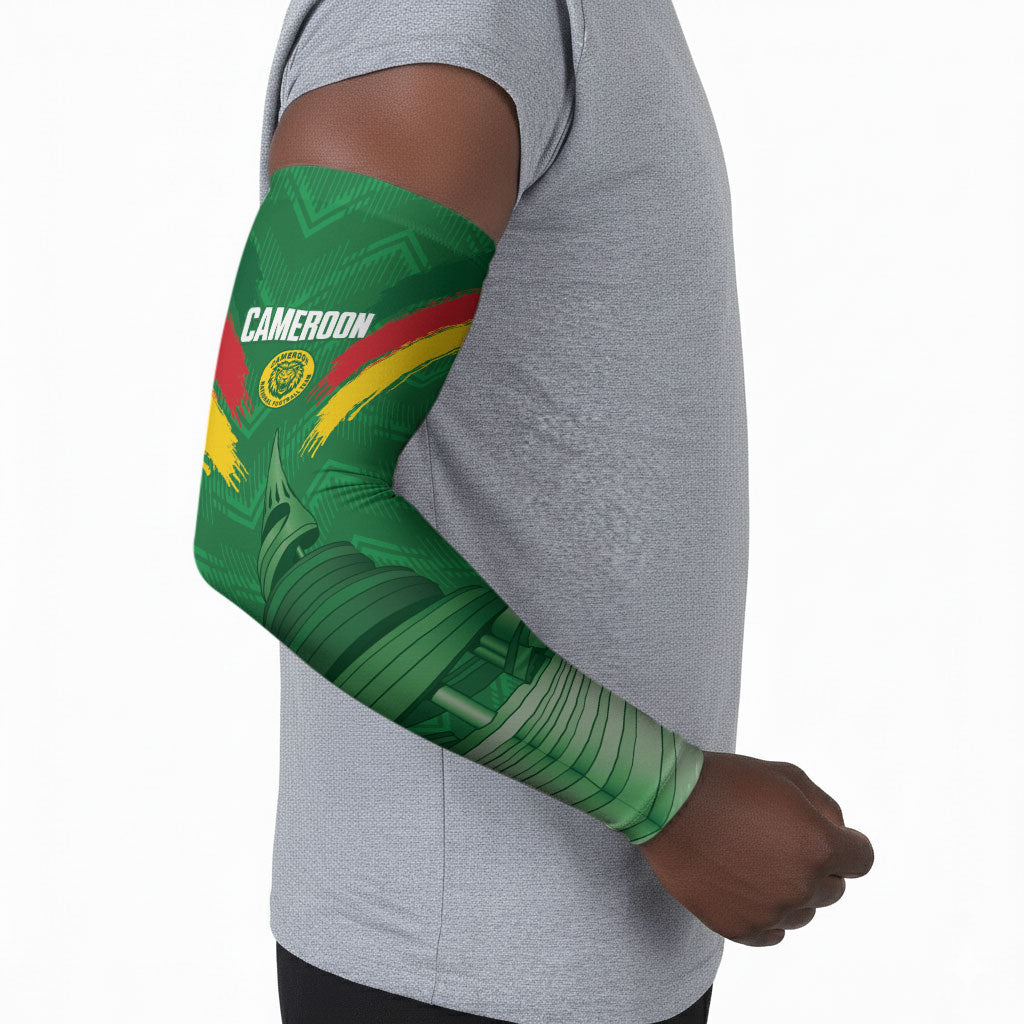 Cameroon Football Custom Arm Sleeves Reunification Monument Les Lionnes Indomptables
