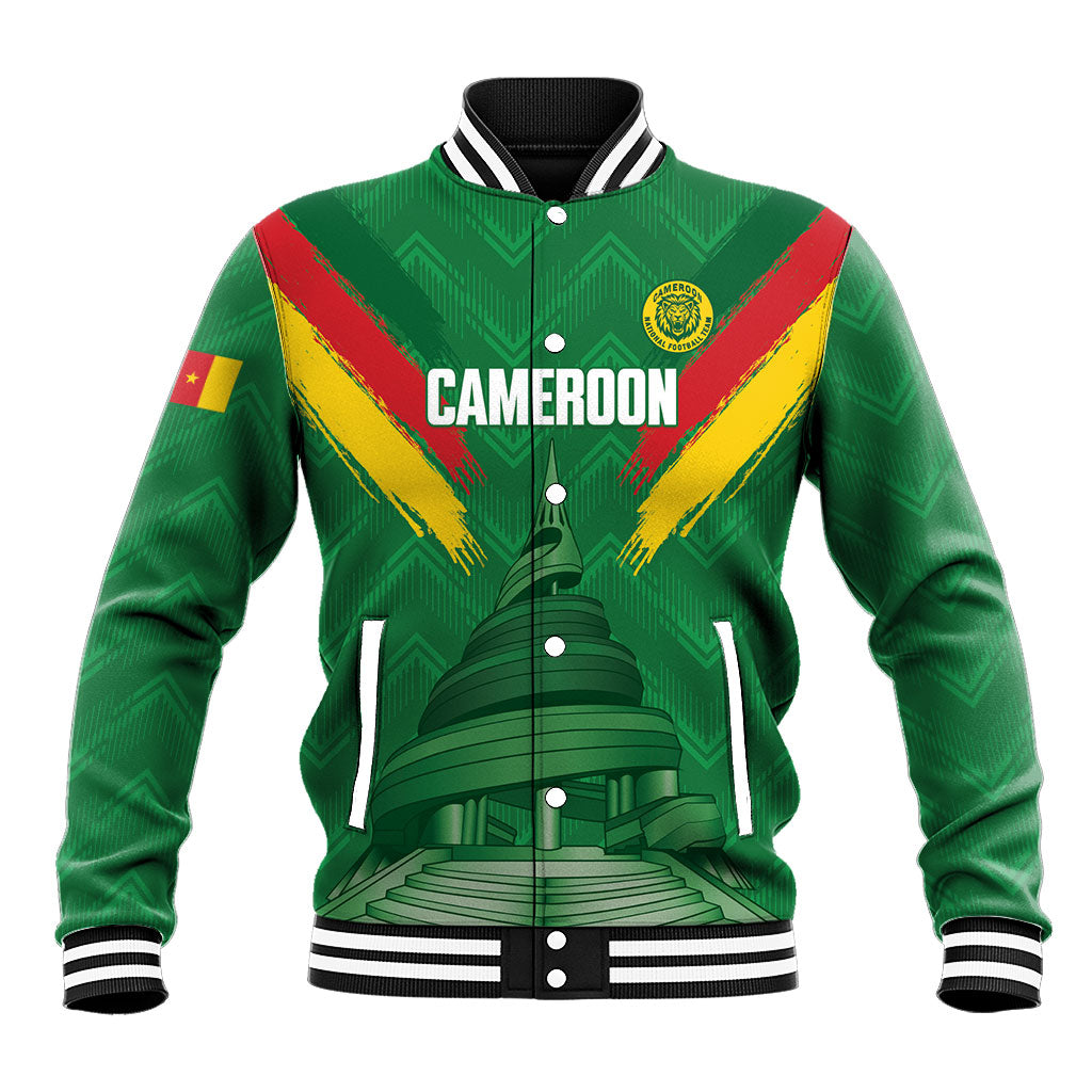 Cameroon Football Custom Baseball Jacket Reunification Monument Les Lionnes Indomptables