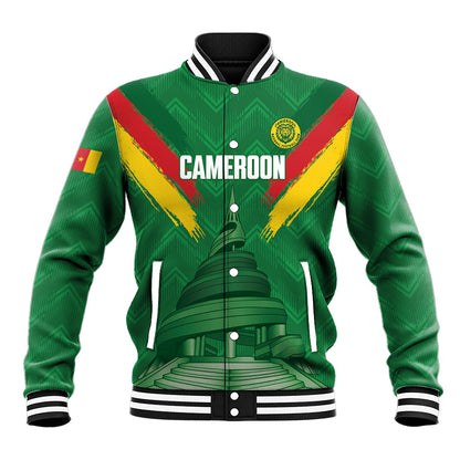 Cameroon Football Custom Baseball Jacket Reunification Monument Les Lionnes Indomptables