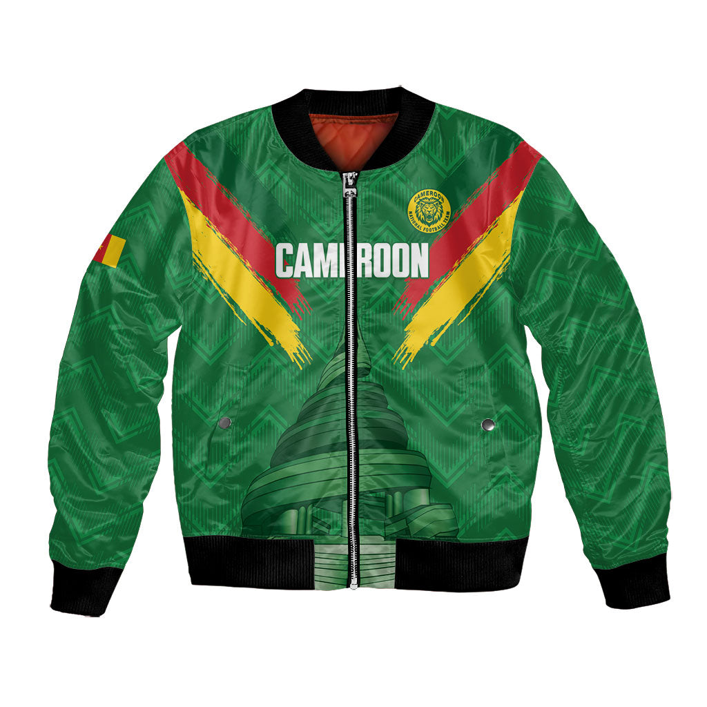 Cameroon Football Custom Bomber Jacket Reunification Monument Les Lionnes Indomptables