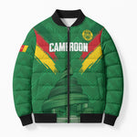 Cameroon Football Custom Bomber Puffer Jacket Reunification Monument Les Lionnes Indomptables