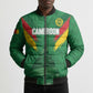 Cameroon Football Custom Bomber Puffer Jacket Reunification Monument Les Lionnes Indomptables