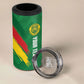 Cameroon Football Custom 4 in 1 Can Cooler Tumbler Reunification Monument Les Lionnes Indomptables