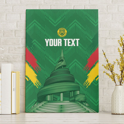 Cameroon Football Custom Canvas Wall Art Reunification Monument Les Lionnes Indomptables
