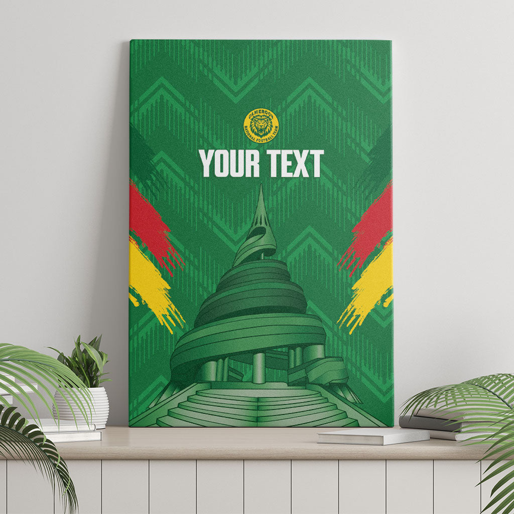 Cameroon Football Custom Canvas Wall Art Reunification Monument Les Lionnes Indomptables