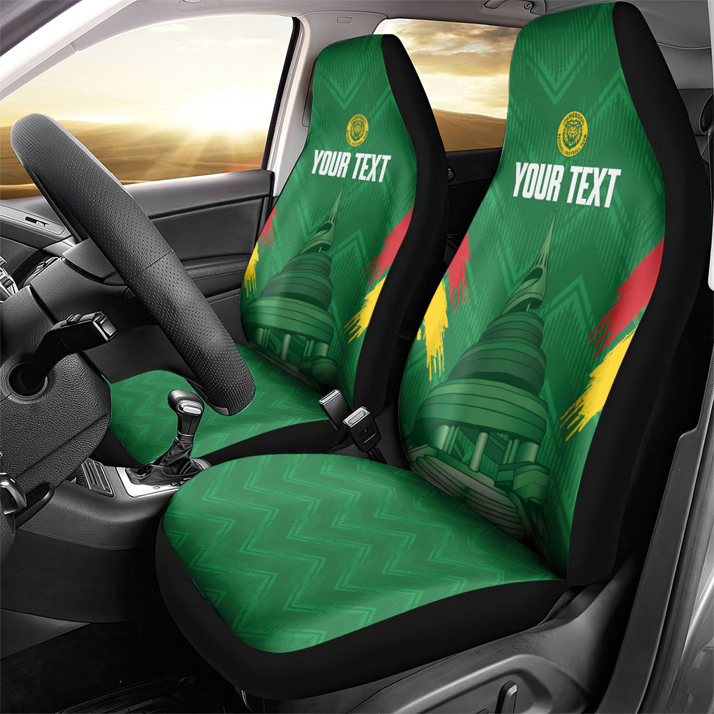 Cameroon Football Custom Car Seat Cover Reunification Monument Les Lionnes Indomptables