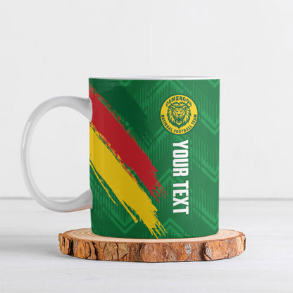 Cameroon Football Custom Ceramic Mug Reunification Monument Les Lionnes Indomptables