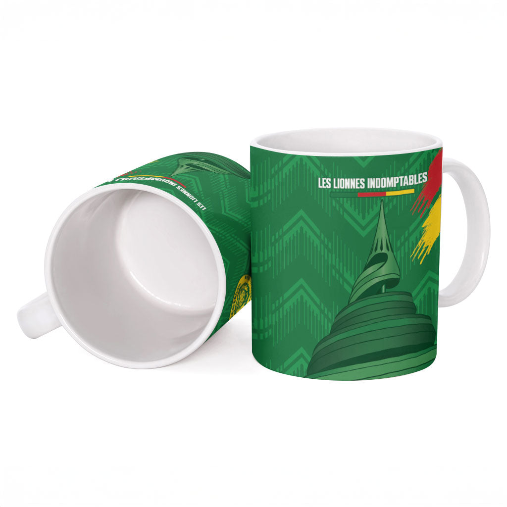 Cameroon Football Custom Ceramic Mug Reunification Monument Les Lionnes Indomptables