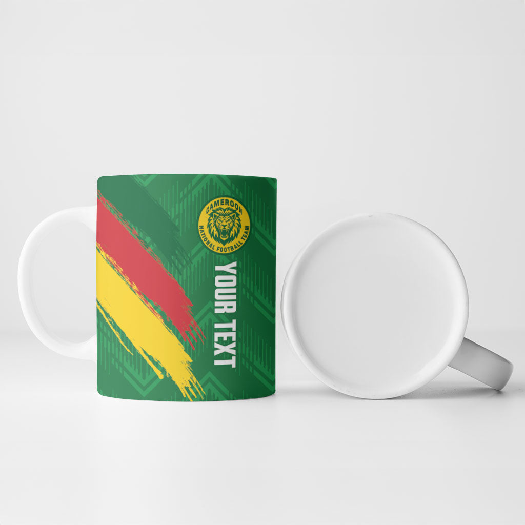 Cameroon Football Custom Ceramic Mug Reunification Monument Les Lionnes Indomptables