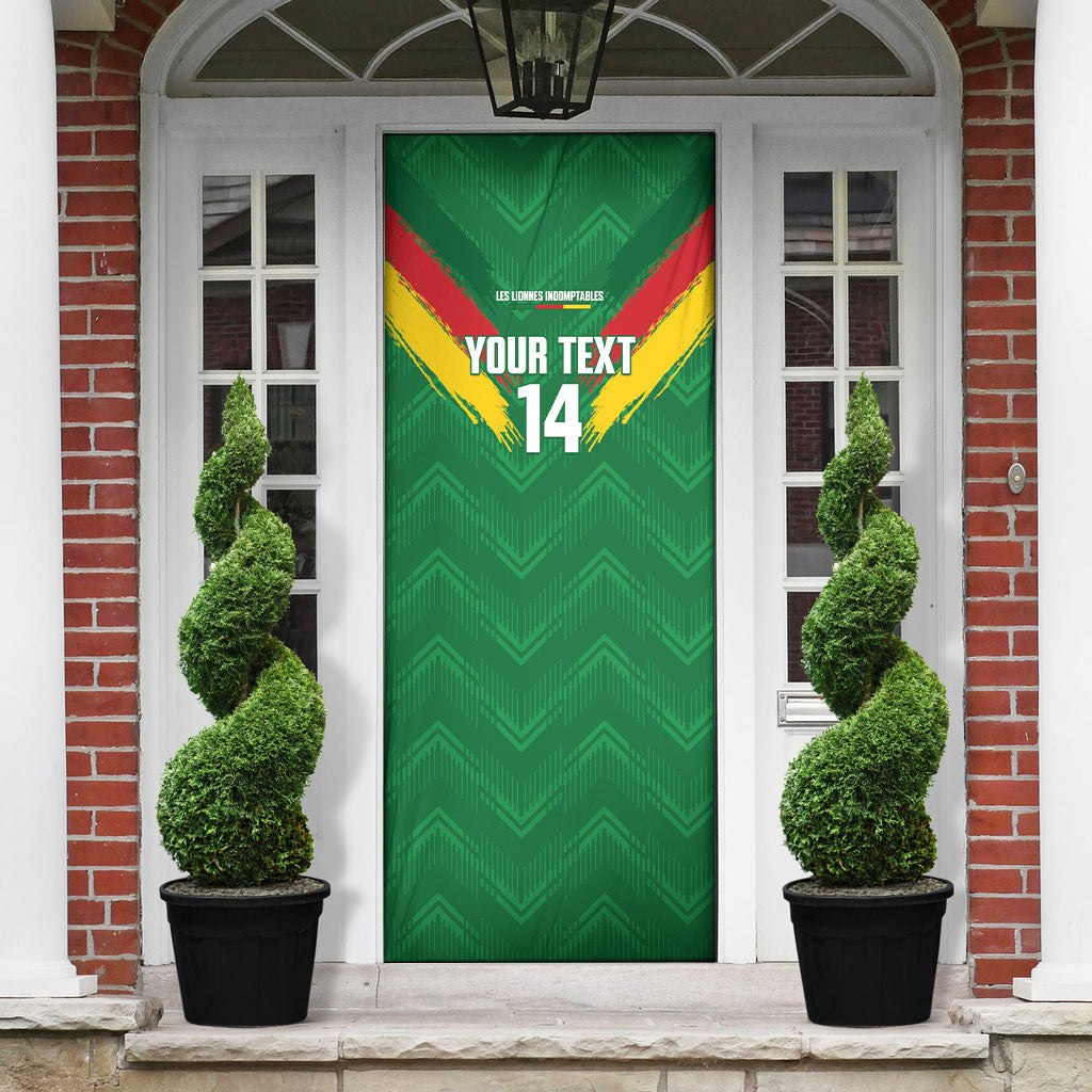 Cameroon Football Custom Door Cover Reunification Monument Les Lionnes Indomptables