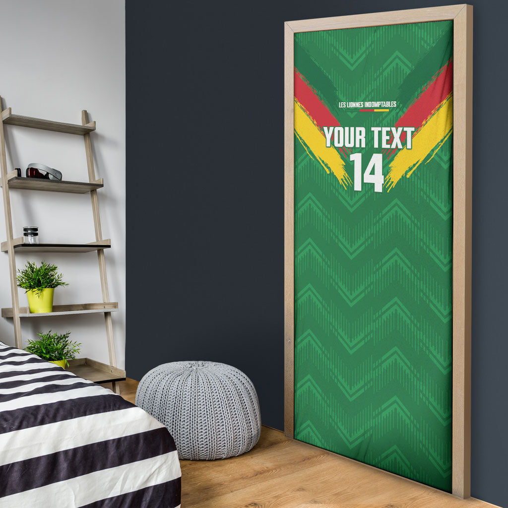 Cameroon Football Custom Door Cover Reunification Monument Les Lionnes Indomptables