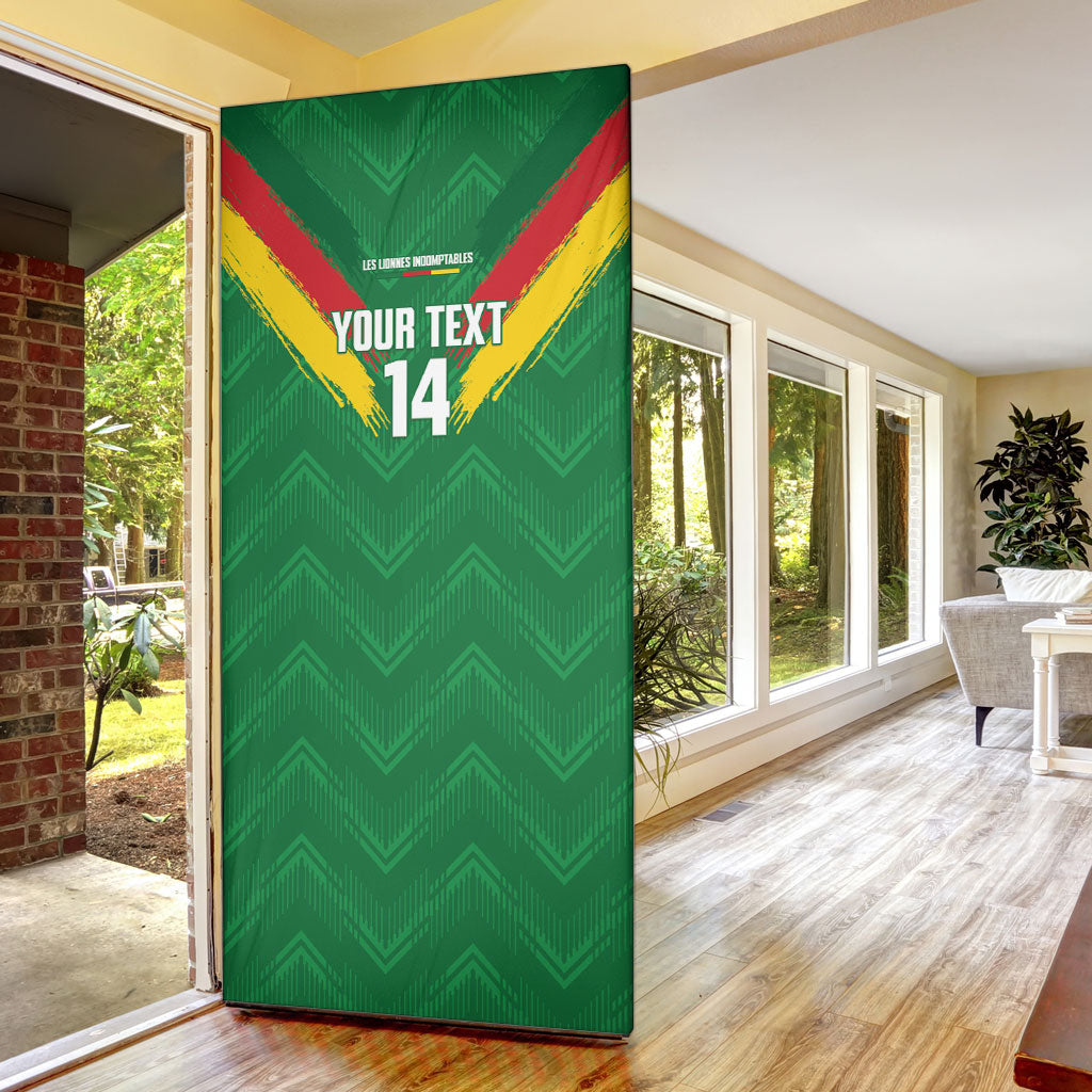Cameroon Football Custom Door Cover Reunification Monument Les Lionnes Indomptables