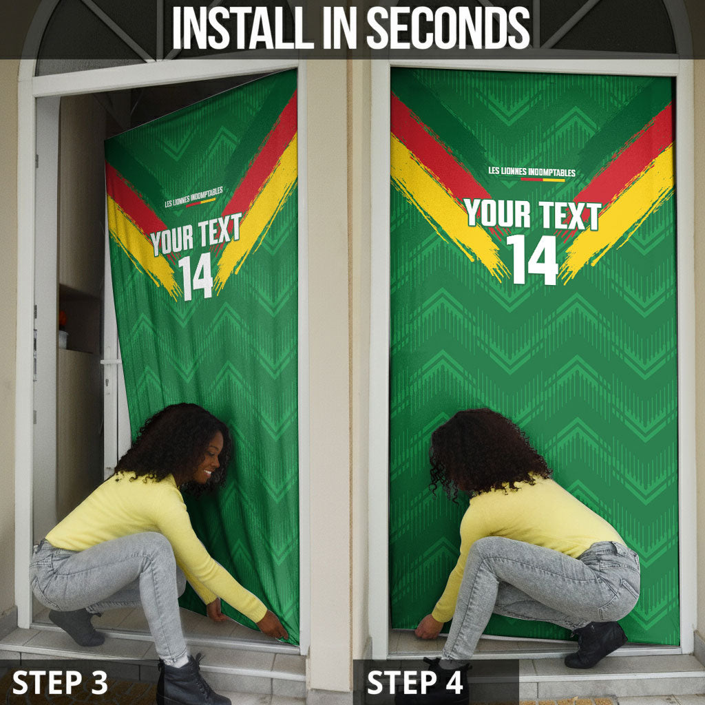 Cameroon Football Custom Door Cover Reunification Monument Les Lionnes Indomptables