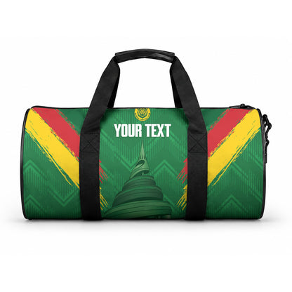 Cameroon Football Custom Duffle Bag Reunification Monument Les Lionnes Indomptables