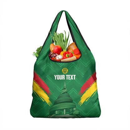 Cameroon Football Custom Grocery Bag Reunification Monument Les Lionnes Indomptables