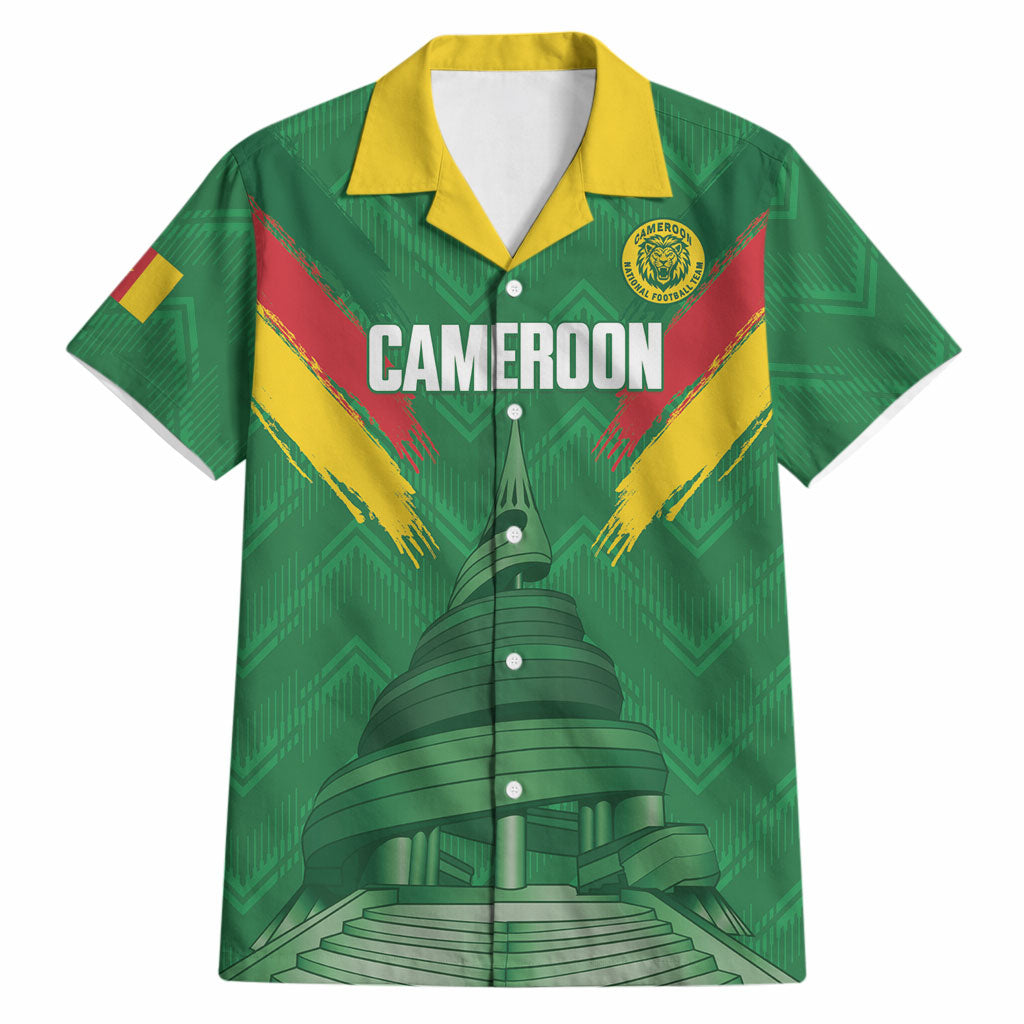 Cameroon Football Custom Hawaiian Shirt Reunification Monument Les Lionnes Indomptables