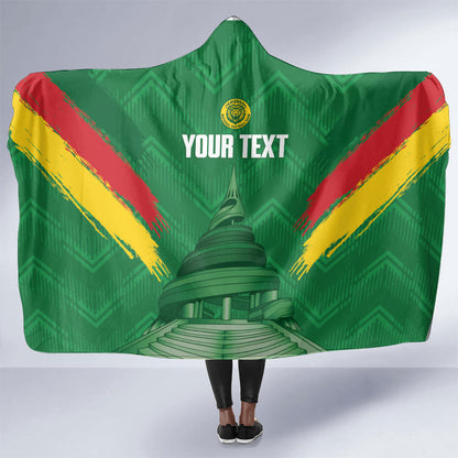 Cameroon Football Custom Hooded Blanket Reunification Monument Les Lionnes Indomptables