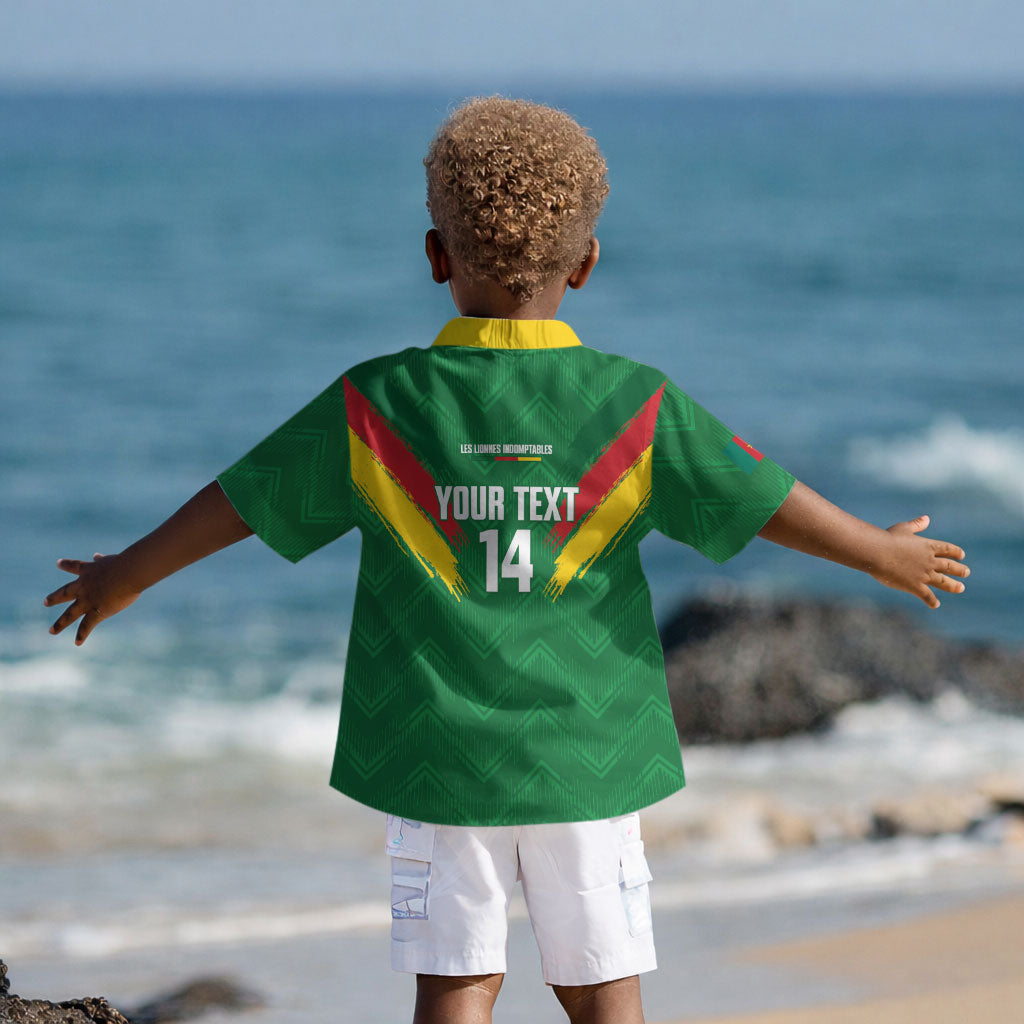 Cameroon Football Custom Kid Hawaiian Shirt Reunification Monument Les Lionnes Indomptables