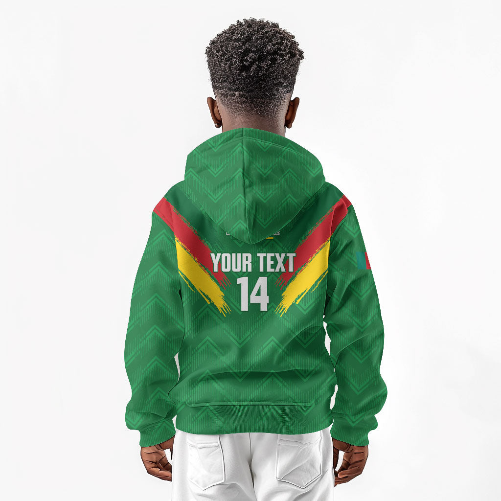 Cameroon Football Custom Kid Hoodie Reunification Monument Les Lionnes Indomptables