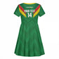 Cameroon Football Custom Kid Short Sleeve Dress Reunification Monument Les Lionnes Indomptables