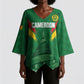 Cameroon Football Custom Kimono Sleeve Blouse Reunification Monument Les Lionnes Indomptables