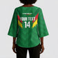 Cameroon Football Custom Kimono Sleeve Blouse Reunification Monument Les Lionnes Indomptables