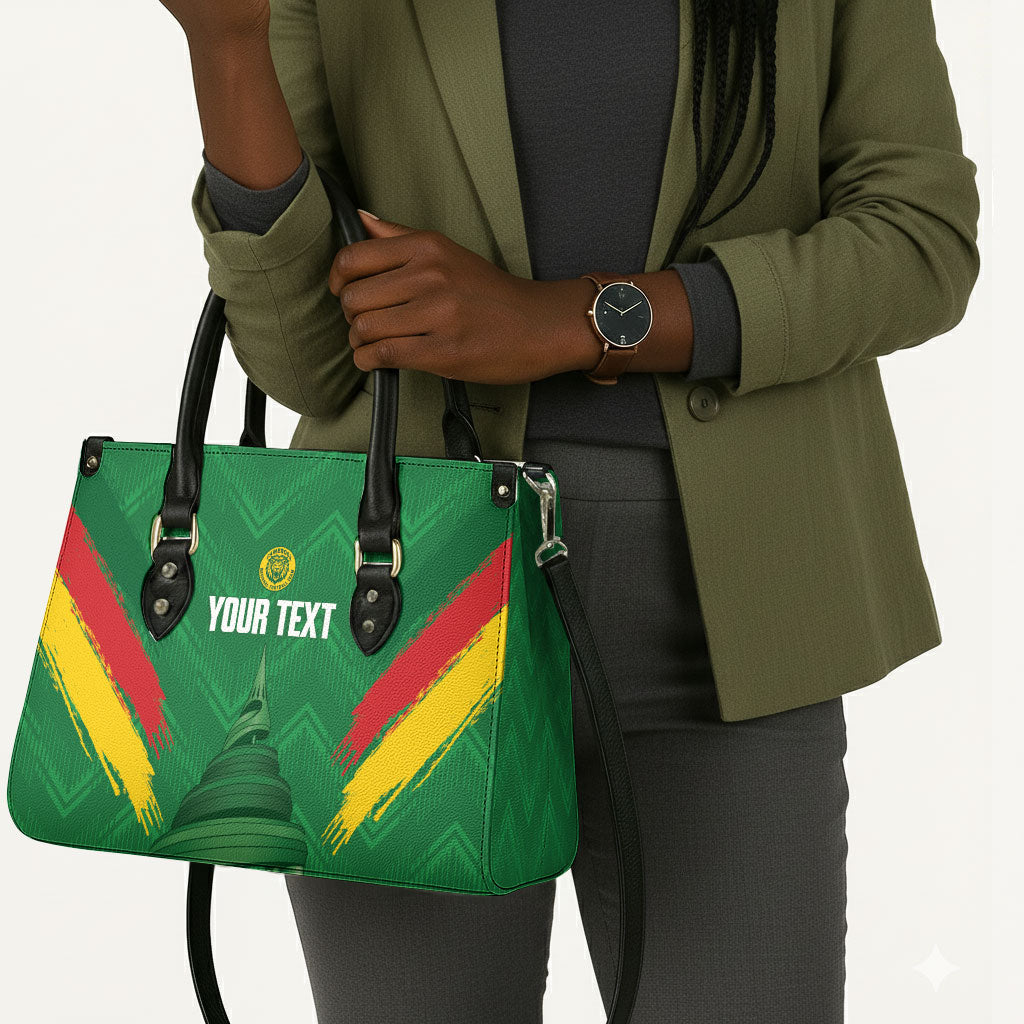 Cameroon Football Custom Leather Bag Reunification Monument Les Lionnes Indomptables