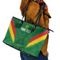 Cameroon Football Custom Leather Tote Bag Reunification Monument Les Lionnes Indomptables